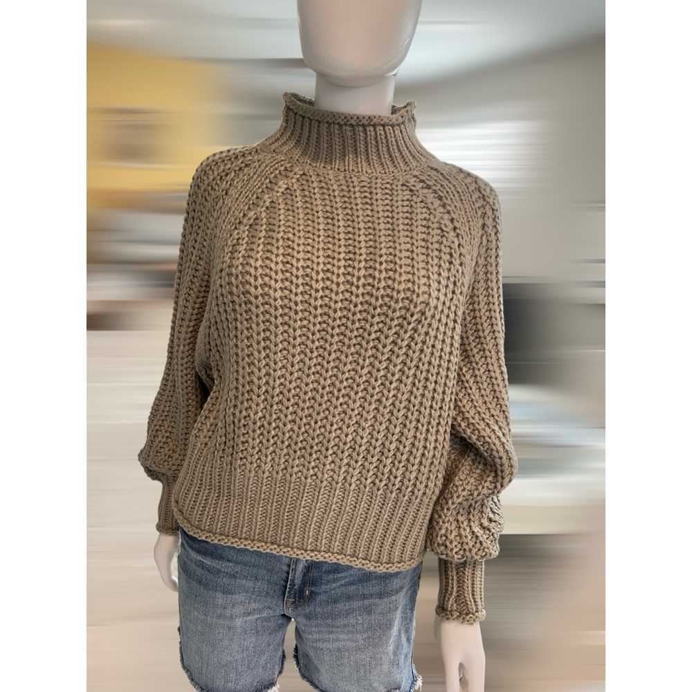 SMOKE & MIRRORS Chunky mock neck sweater S/M M/L combo size - Picture 3 of 7